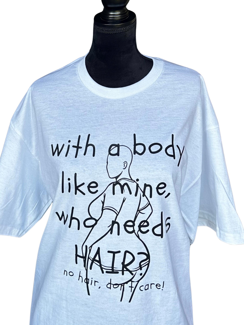 No Hair Don't Care Graphic Tee